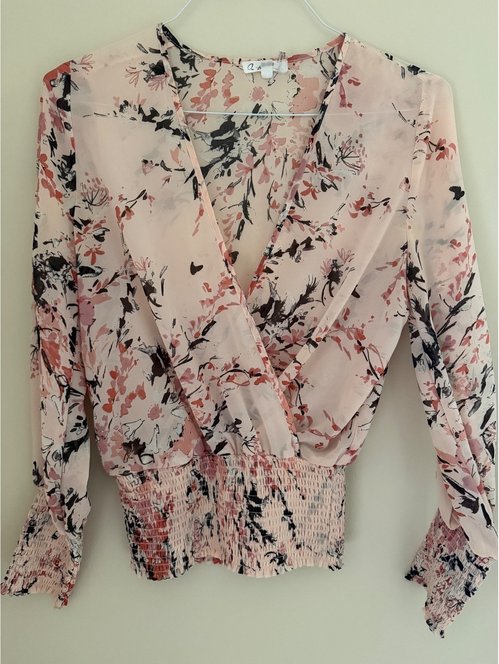S On the Road sheer wrap top